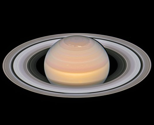 Saturn and its rings in 2018